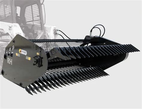 himac skid steer rock picker|ez pick skid steer attachment.